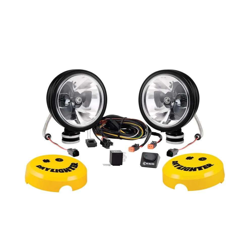 0651 – KC HILITE Driving/ Fog Light, LED Bulb Clear CREE LED 6 Inch Round 20 Watt AMP Draw 1.63 AMP Per Light Spot Be...